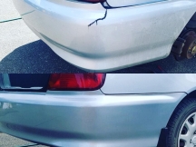 silver car repair before and after