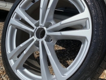 Newly refurbished alloy wheel in sunshine
