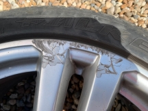 Scratched and peeling alloy wheel edging