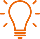 orange lightbulb icon