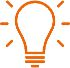 orange lightbulb icon